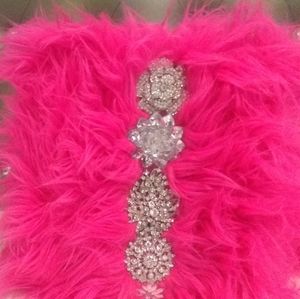 Hot Pink Fur Garbage Can